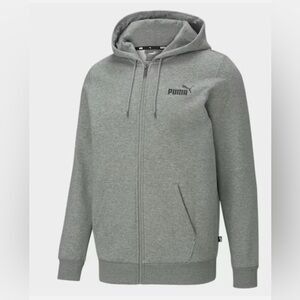 Puma Heather Gray Essential full zip hoodie. New with Tags. Mens size XL